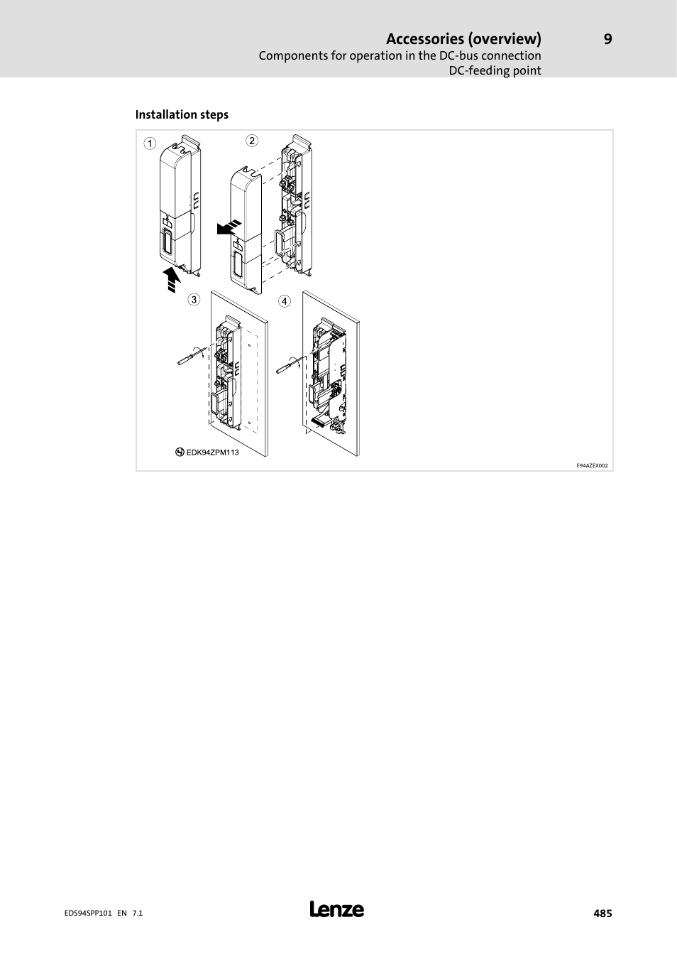 Accessories (overview) | Lenze 9400 Manual User Manual | Page 485 / 584