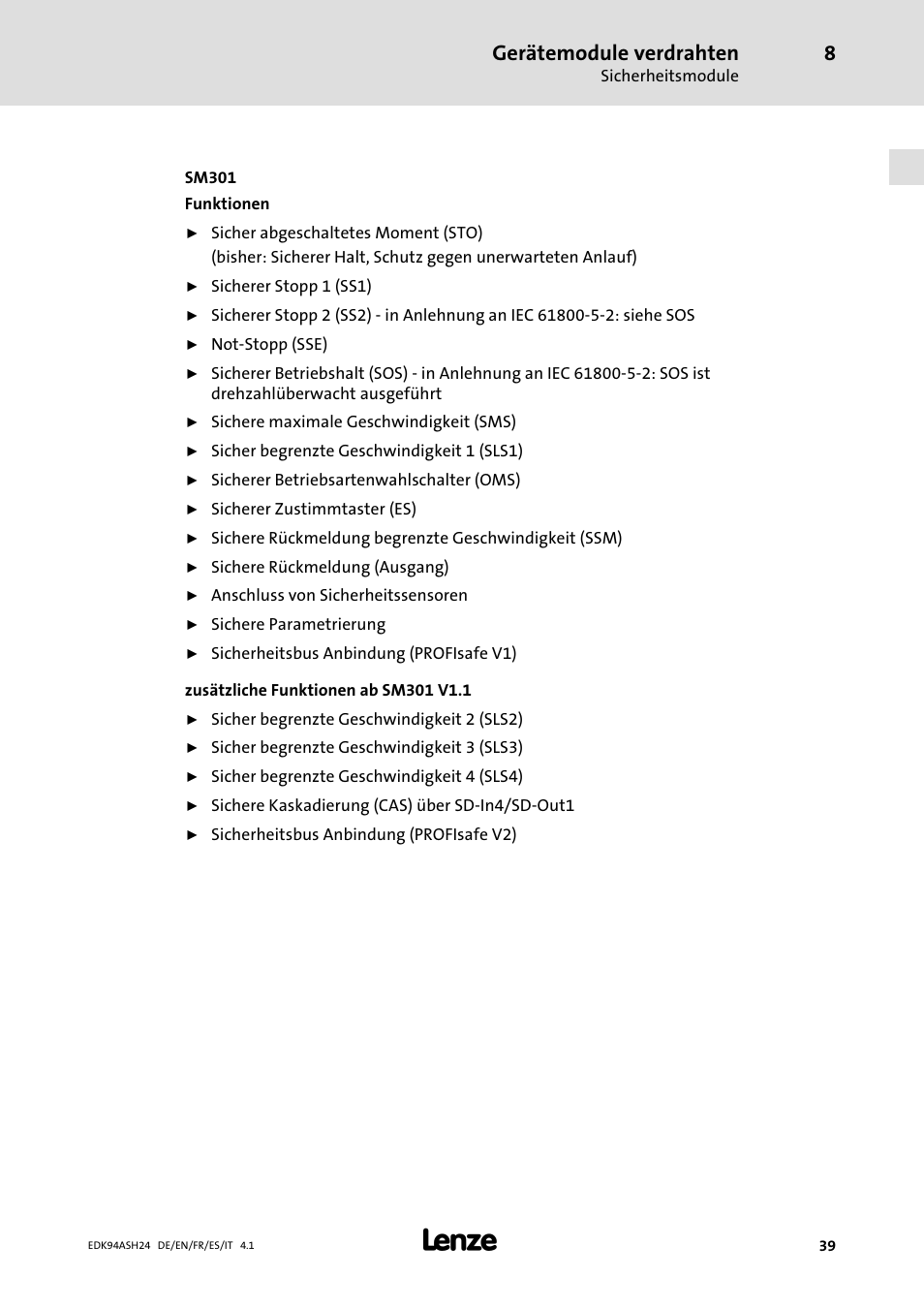 Gerätemodule verdrahten | Lenze 9400 Mounting Instructions User Manual | Page 39 / 208