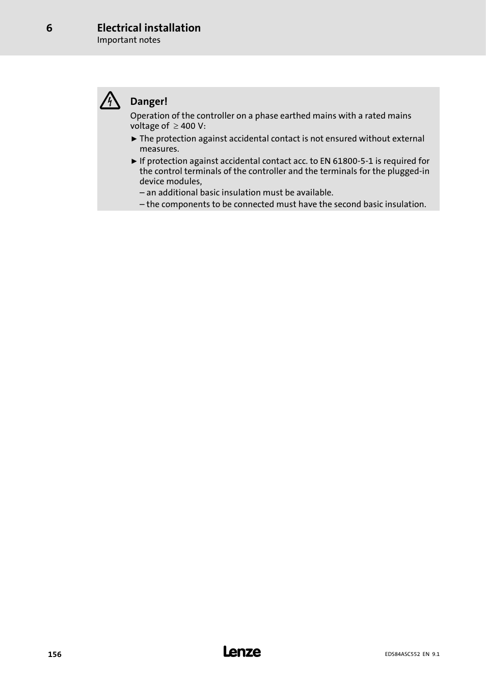 Lenze 8400 User Manual | Page 156 / 304