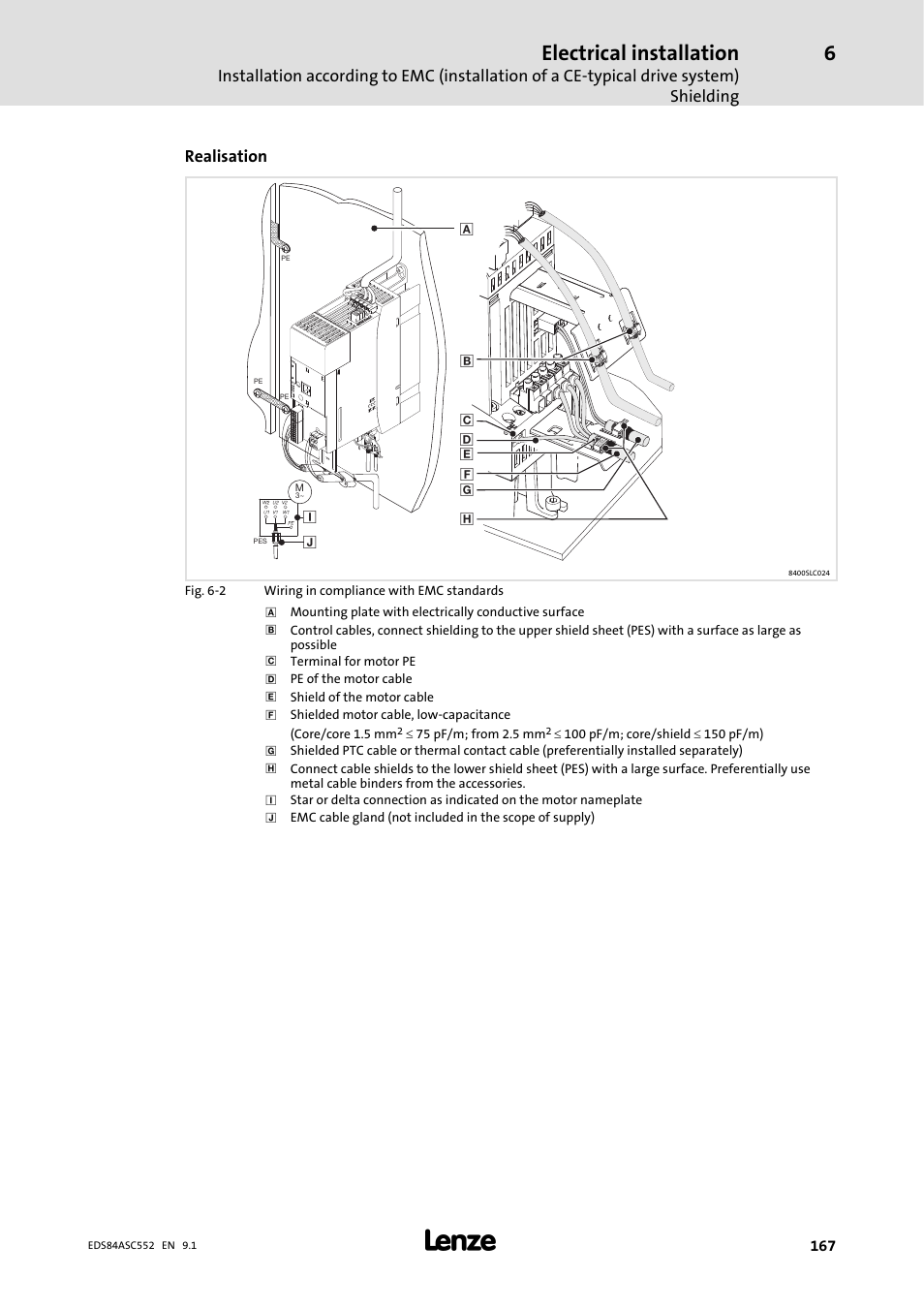 Electrical installation | Lenze 8400 User Manual | Page 167 / 304