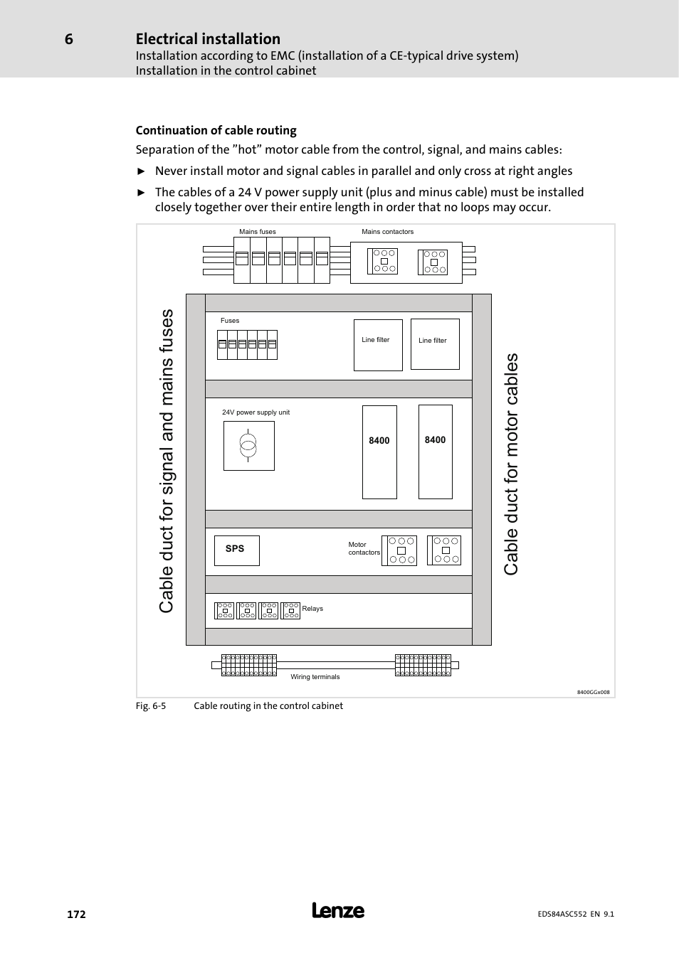 Electrical installation | Lenze 8400 User Manual | Page 172 / 304