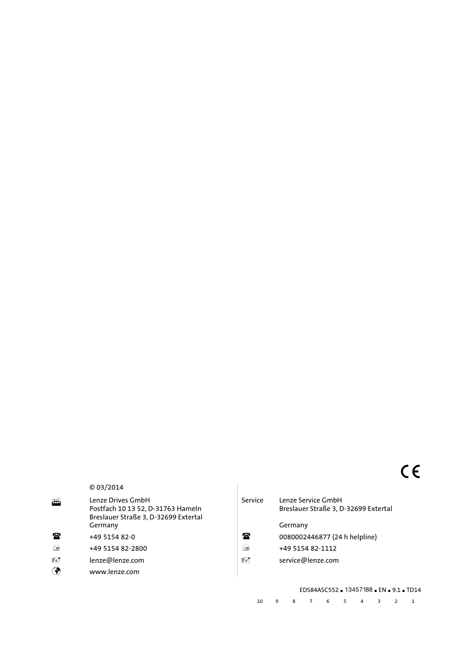 Lenze 8400 User Manual | Page 304 / 304