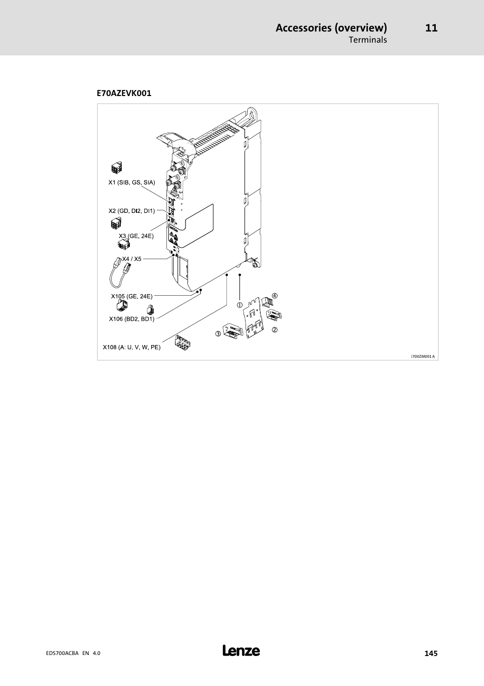 Accessories (overview) | Lenze i700 Manual User Manual | Page 145 / 159