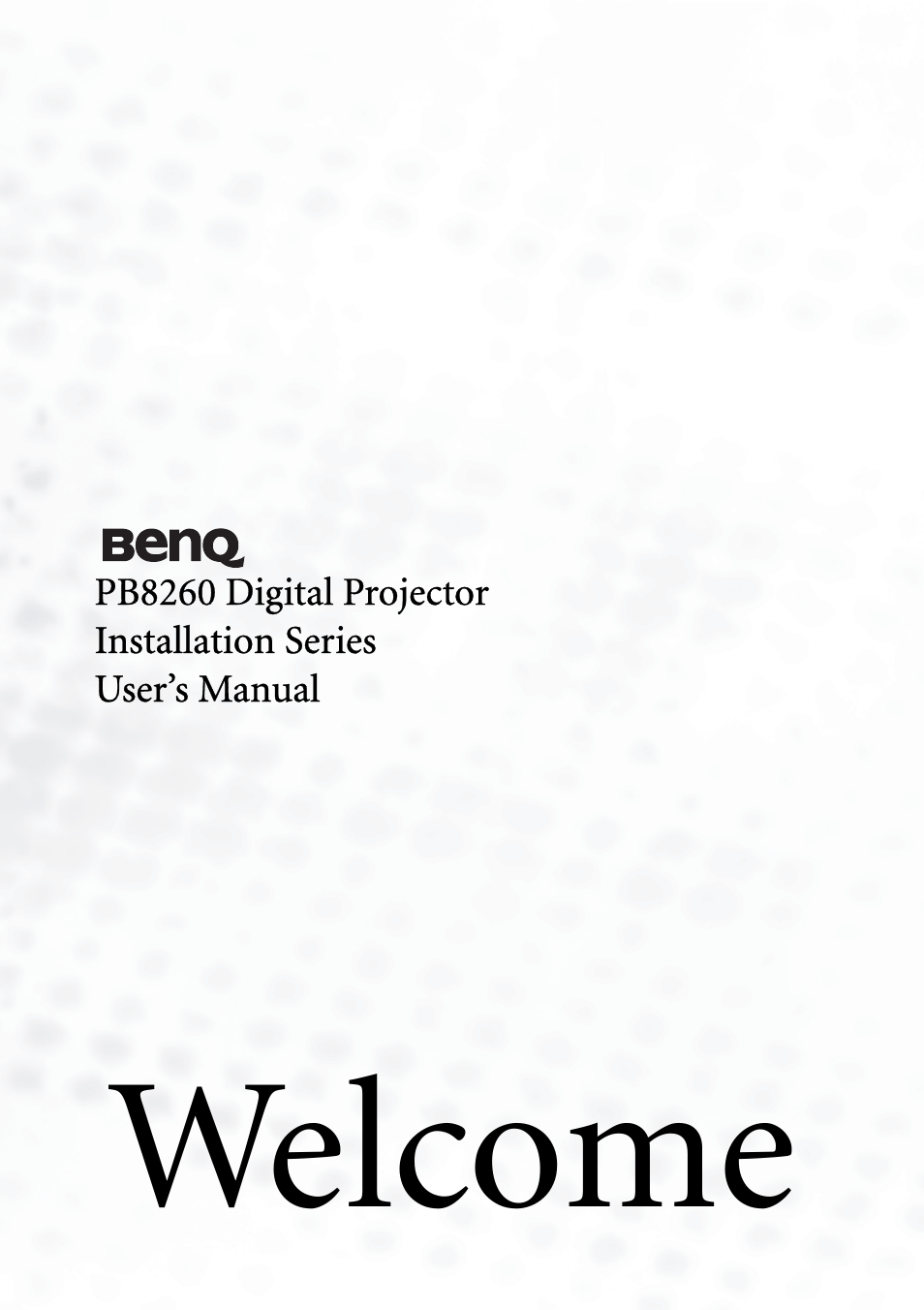 BenQ PB8260 User Manual | 53 pages