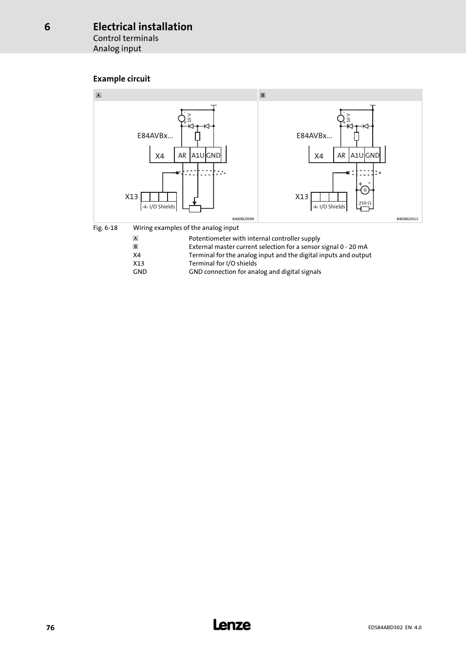 Electrical installation | Lenze 8400 BaseLine Manual User Manual | Page 76 / 114