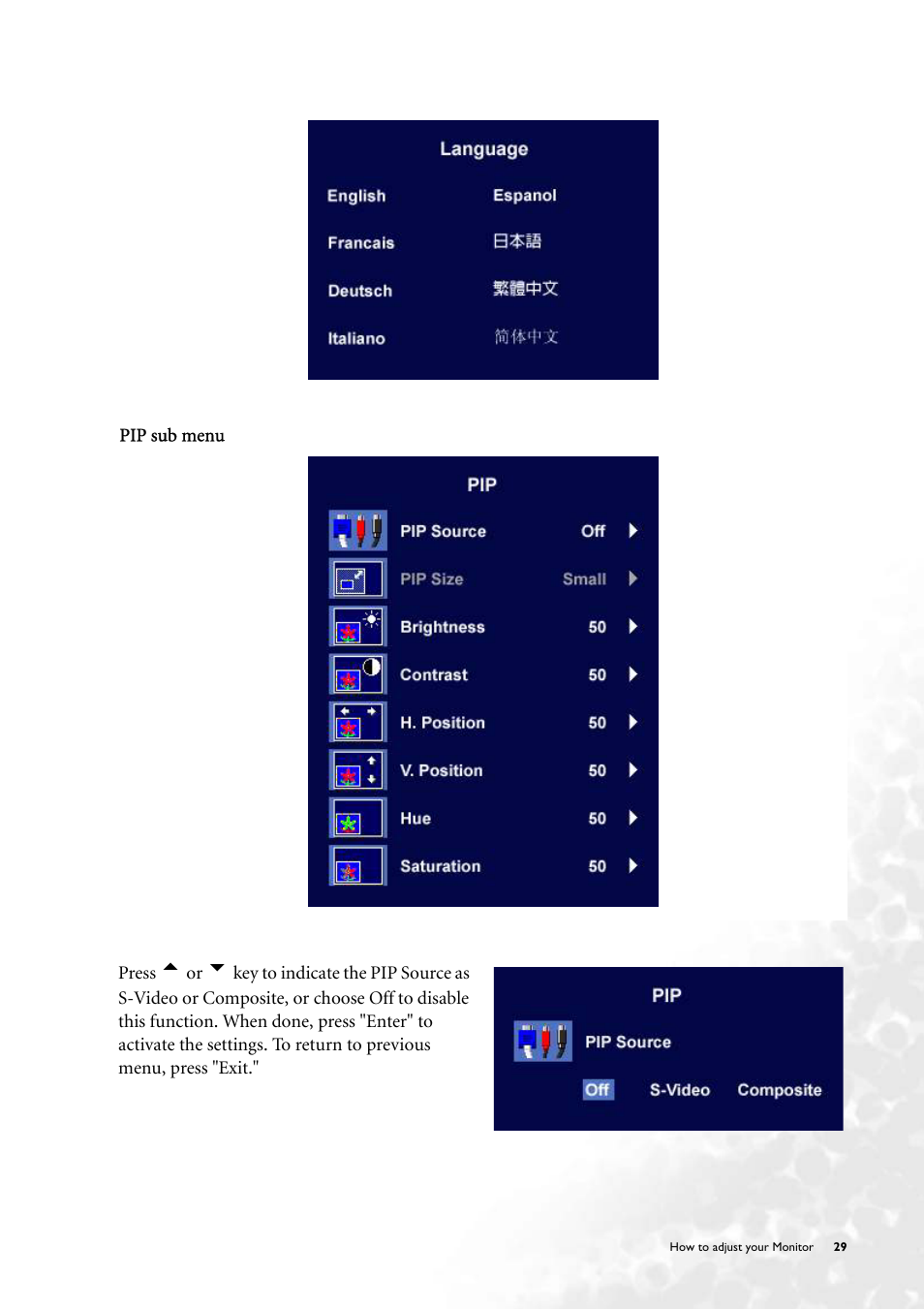 BenQ FP231W User Manual | Page 29 / 37