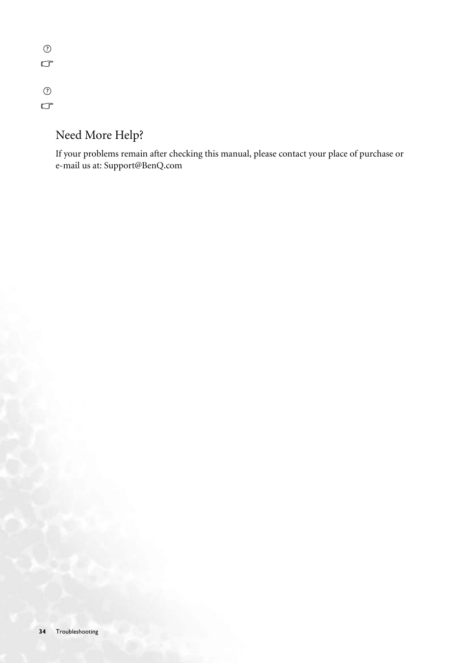 Need more help | BenQ FP231W User Manual | Page 34 / 37