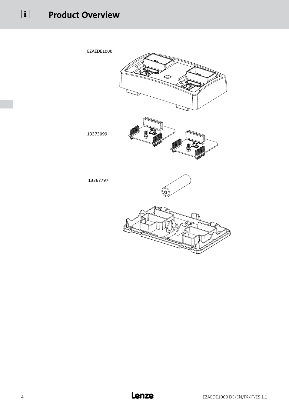 Product overview | Lenze EZAEDE1000 User Manual | Page 18 / 76