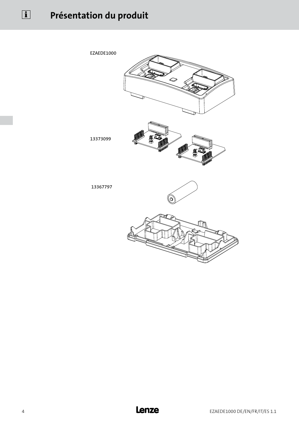 Présentation du produit | Lenze EZAEDE1000 User Manual | Page 32 / 76