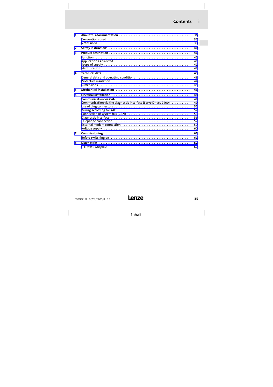 Lenze EMF2181IB User Manual | Page 35 / 154