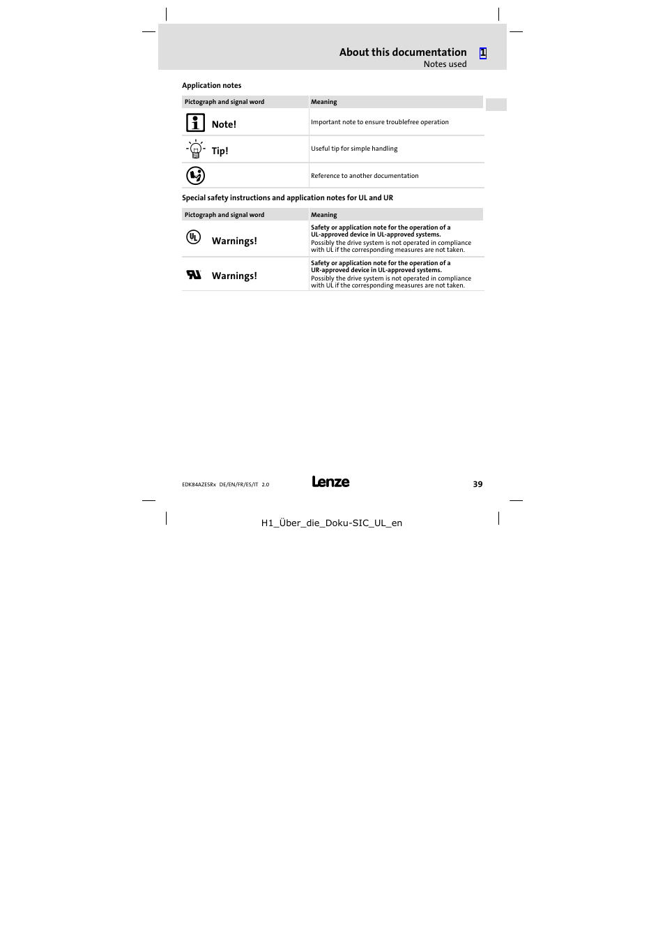 Lenze E84AZESR RFI filter 3-29A User Manual | Page 39 / 154