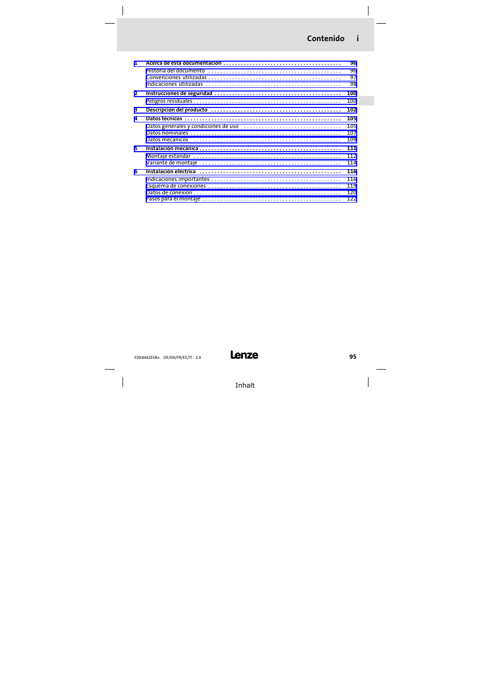 Lenze E84AZESR RFI filter 3-29A User Manual | Page 95 / 154