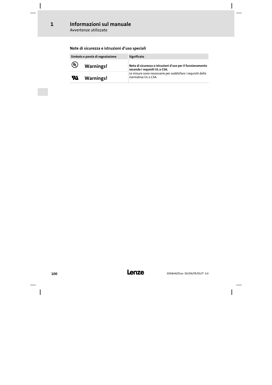Lenze E84AZESR Mains filter-RFI filter 42-96A User Manual | Page 100 / 120
