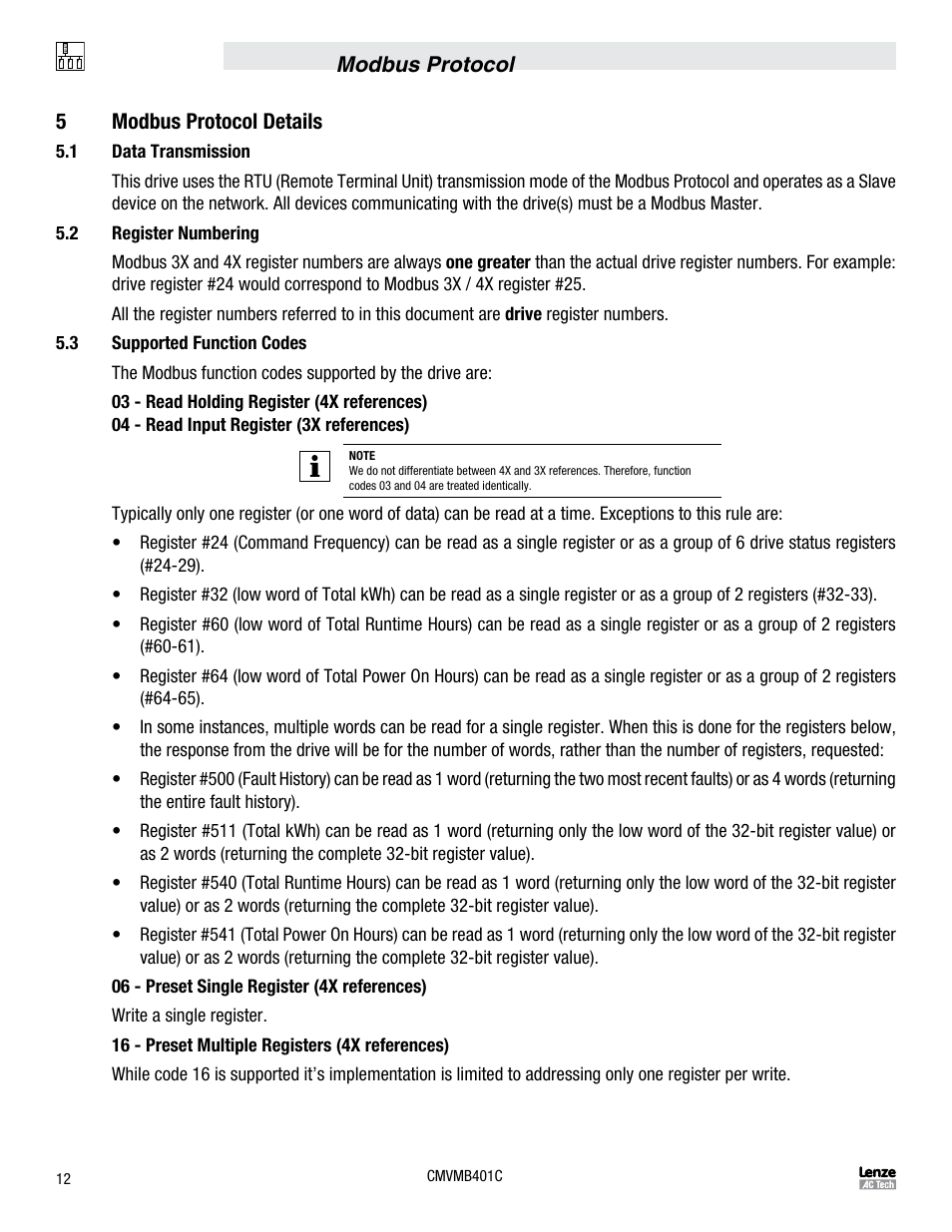 Lenze ESVZAR0 RS-485 User Manual | Page 14 / 33