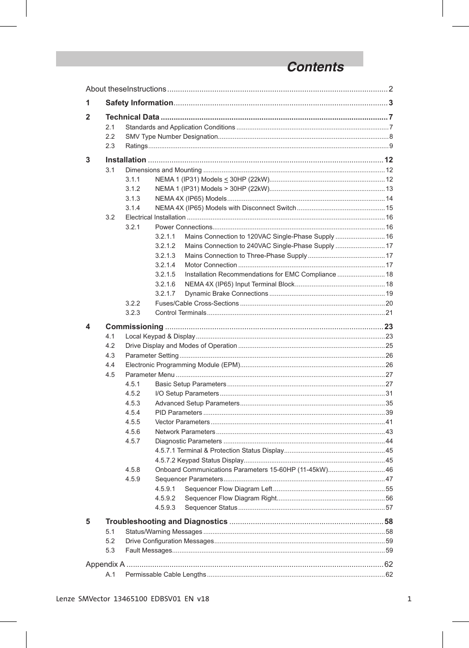 Lenze ESV SMV frequency inverter User Manual | Page 3 / 66