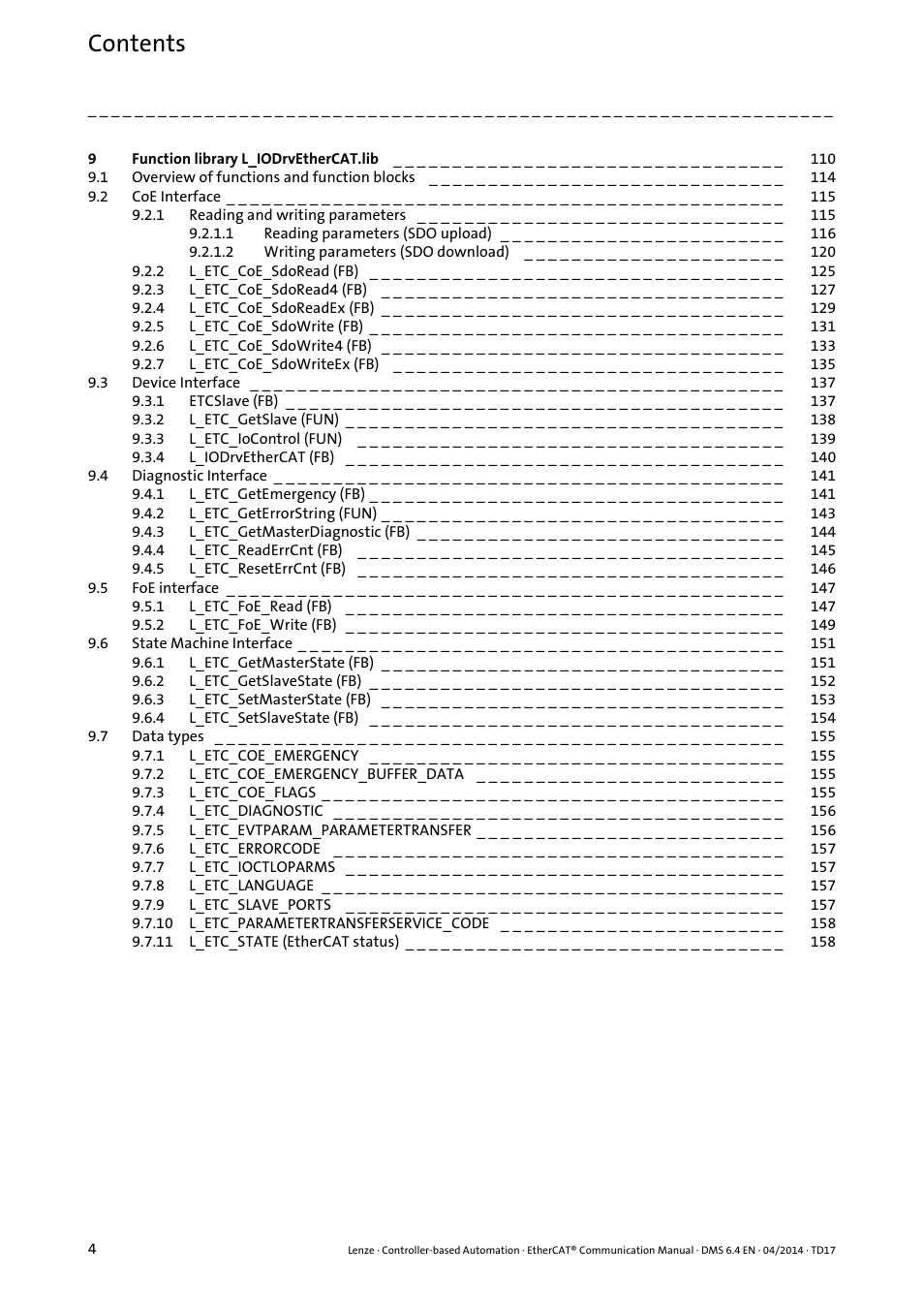 Lenze EtherCAT Controller-based Automation User Manual | Page 4 / 205