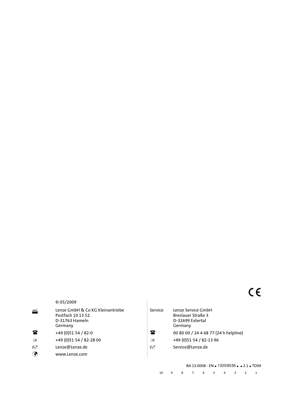 Lenze SDSGA User Manual | Page 32 / 32