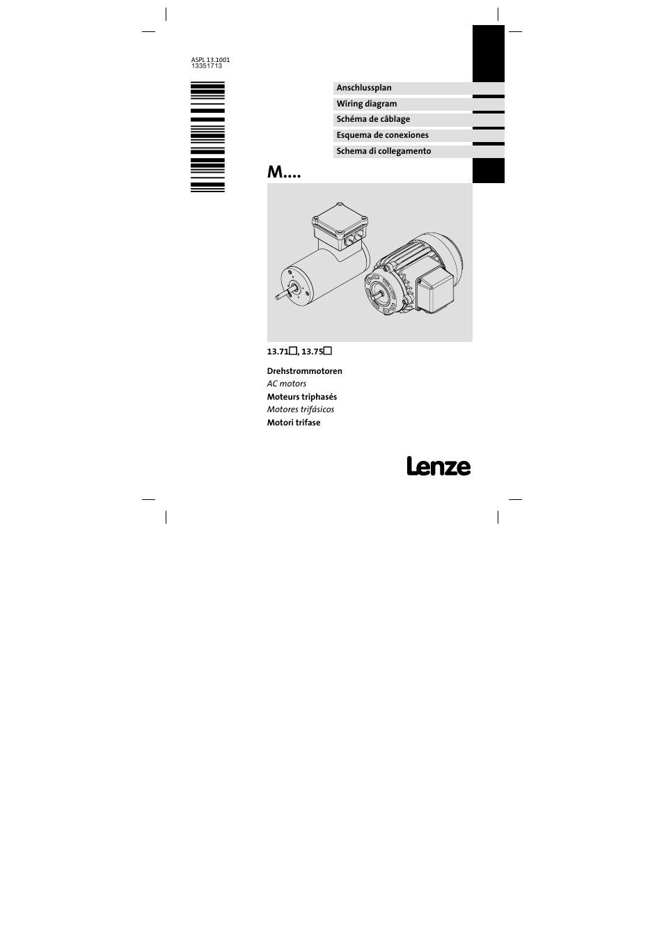 Lenze 13.750 Three-phase AC motors User Manual | 37 pages