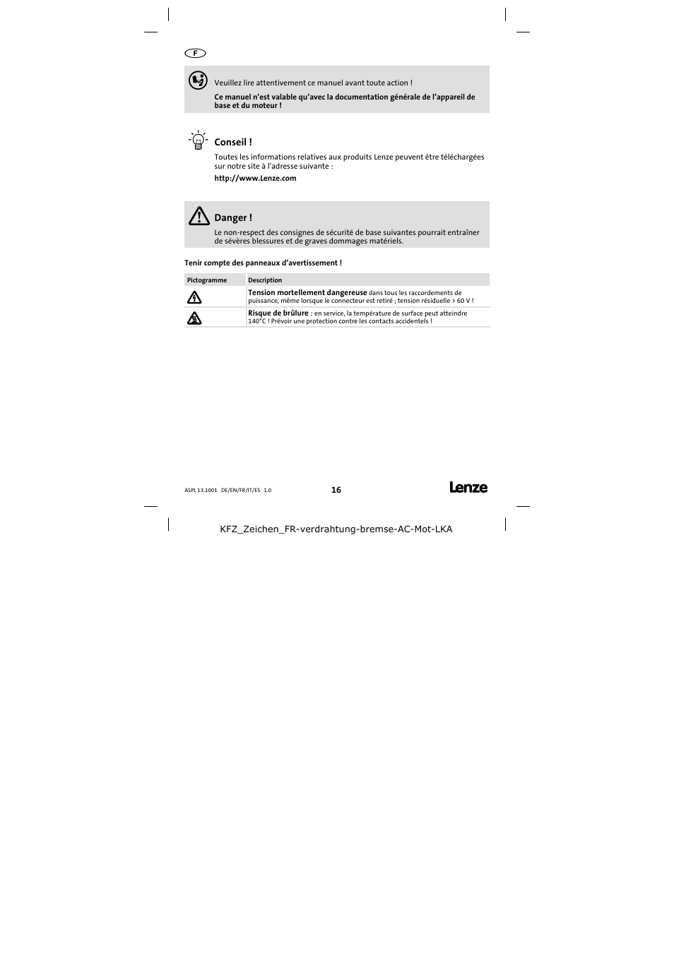 Lenze 13.750 Three-phase AC motors User Manual | Page 16 / 37