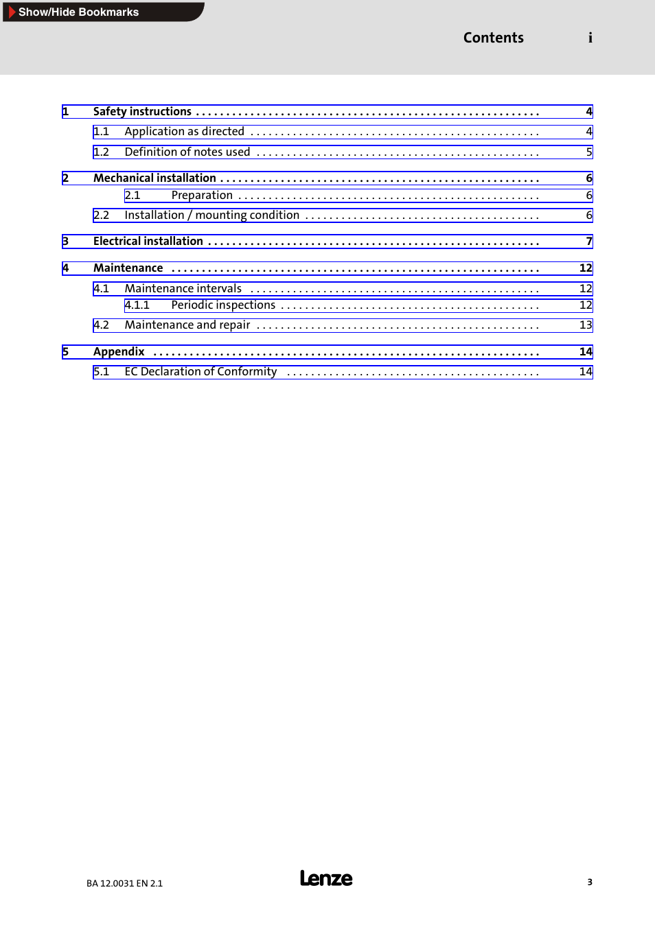 Lenze MDxMA Three-phase AC motors ATEX 3D category User Manual | Page 3 / 15