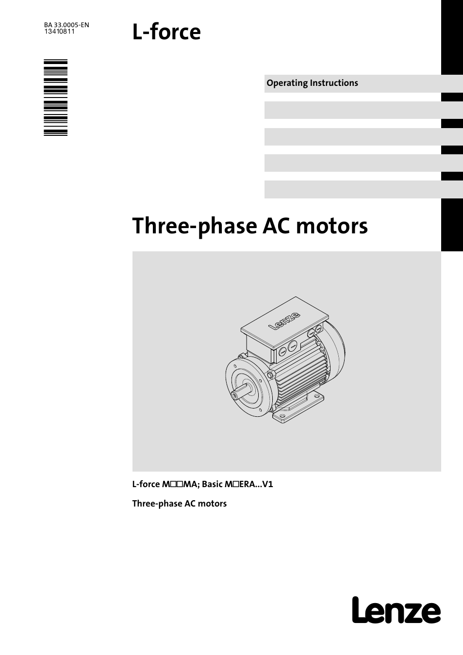 Lenze MDxMA-MHxMA-MFxMA-MDERA-MHERA Three-phase AC motors User Manual | 60 pages