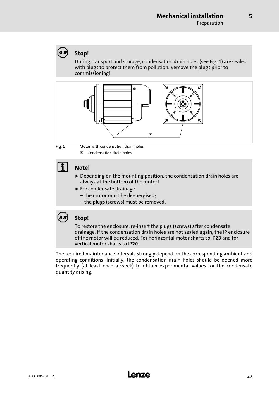 Lenze MDxMA-MHxMA-MFxMA-MDERA-MHERA Three-phase AC motors User Manual | Page 27 / 60