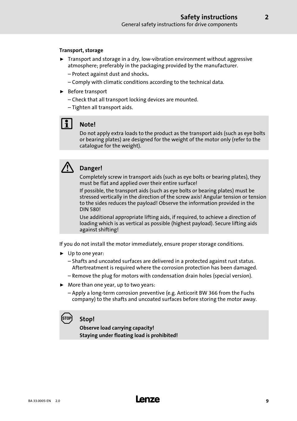 Lenze MDxMA-MHxMA-MFxMA-MDERA-MHERA Three-phase AC motors User Manual | Page 9 / 60