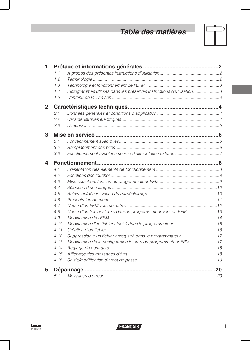 Lenze EPM Programmer EEPM1RA User Manual | Page 47 / 114