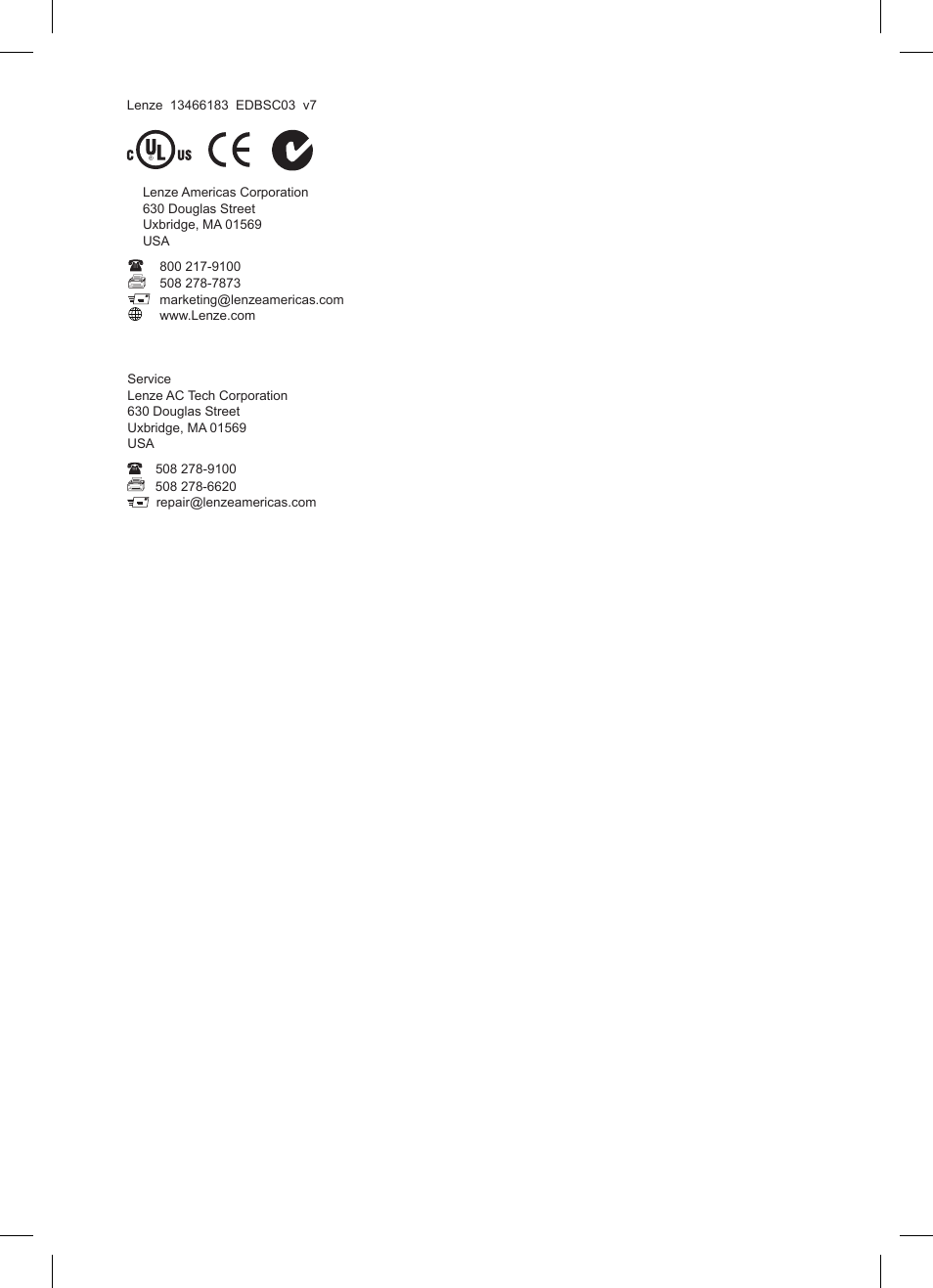 Lenze SMD 0-37kW-22kW Full I/O User Manual | Page 36 / 36