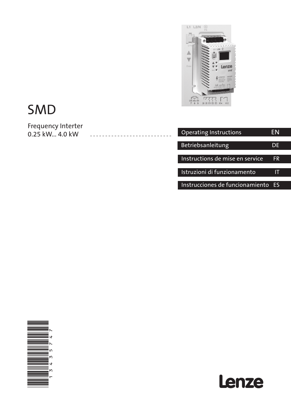 Lenze SMD 0-25kW-4-0kW User Manual | 112 pages
