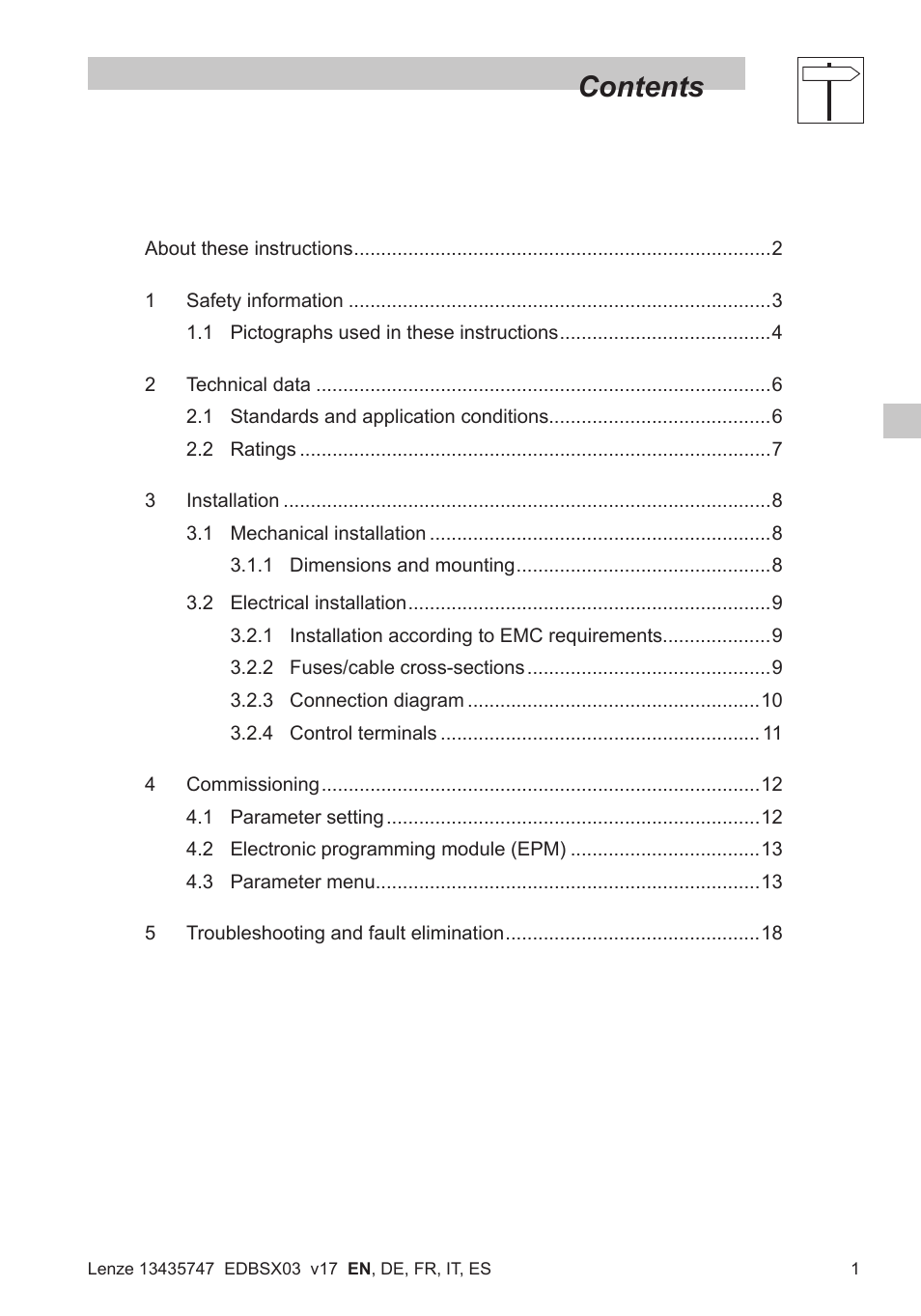 Lenze SMD 0-25kW-4-0kW User Manual | Page 3 / 112