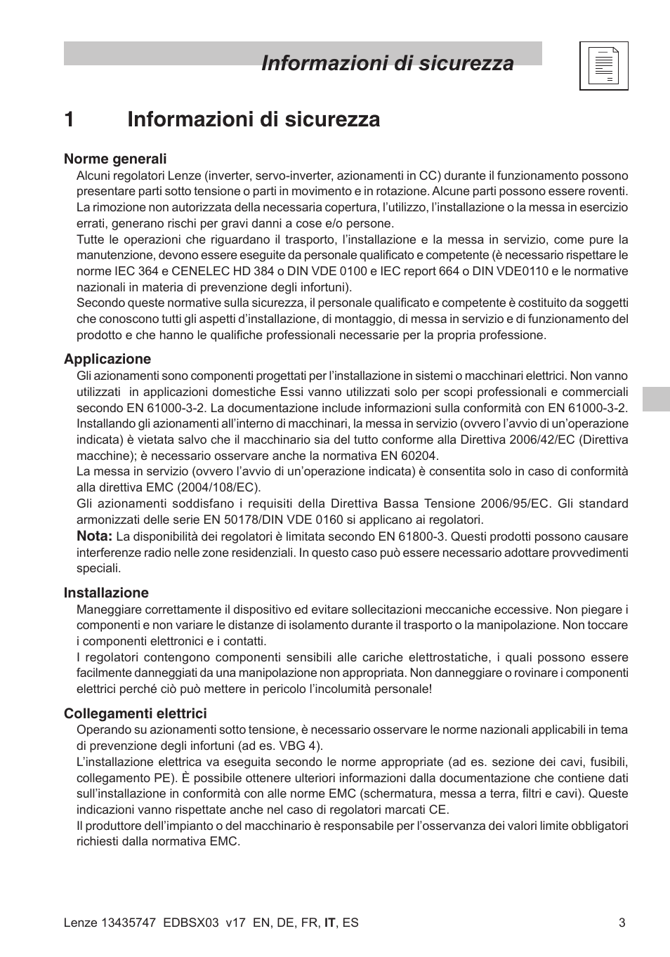 Lenze SMD 0-25kW-4-0kW User Manual | Page 69 / 112