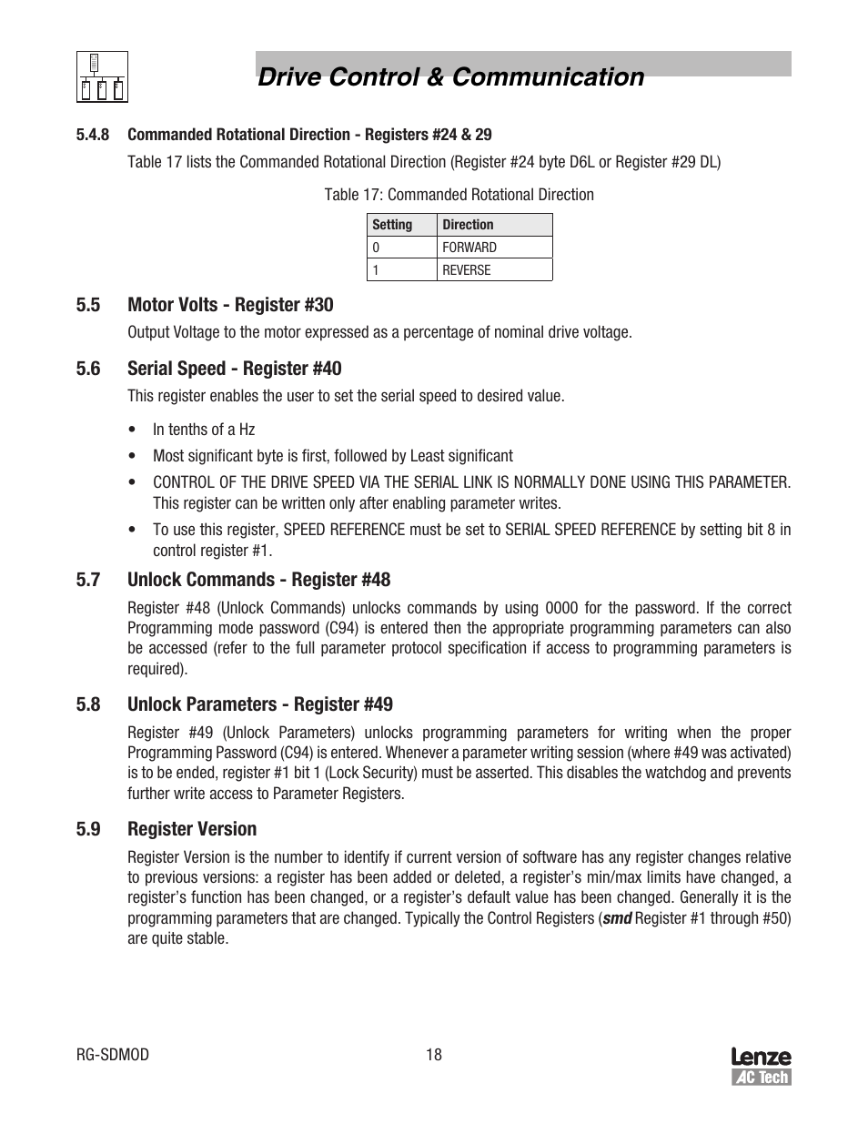 Drive control & communication | Lenze smd Series Drives User Manual | Page 22 / 32