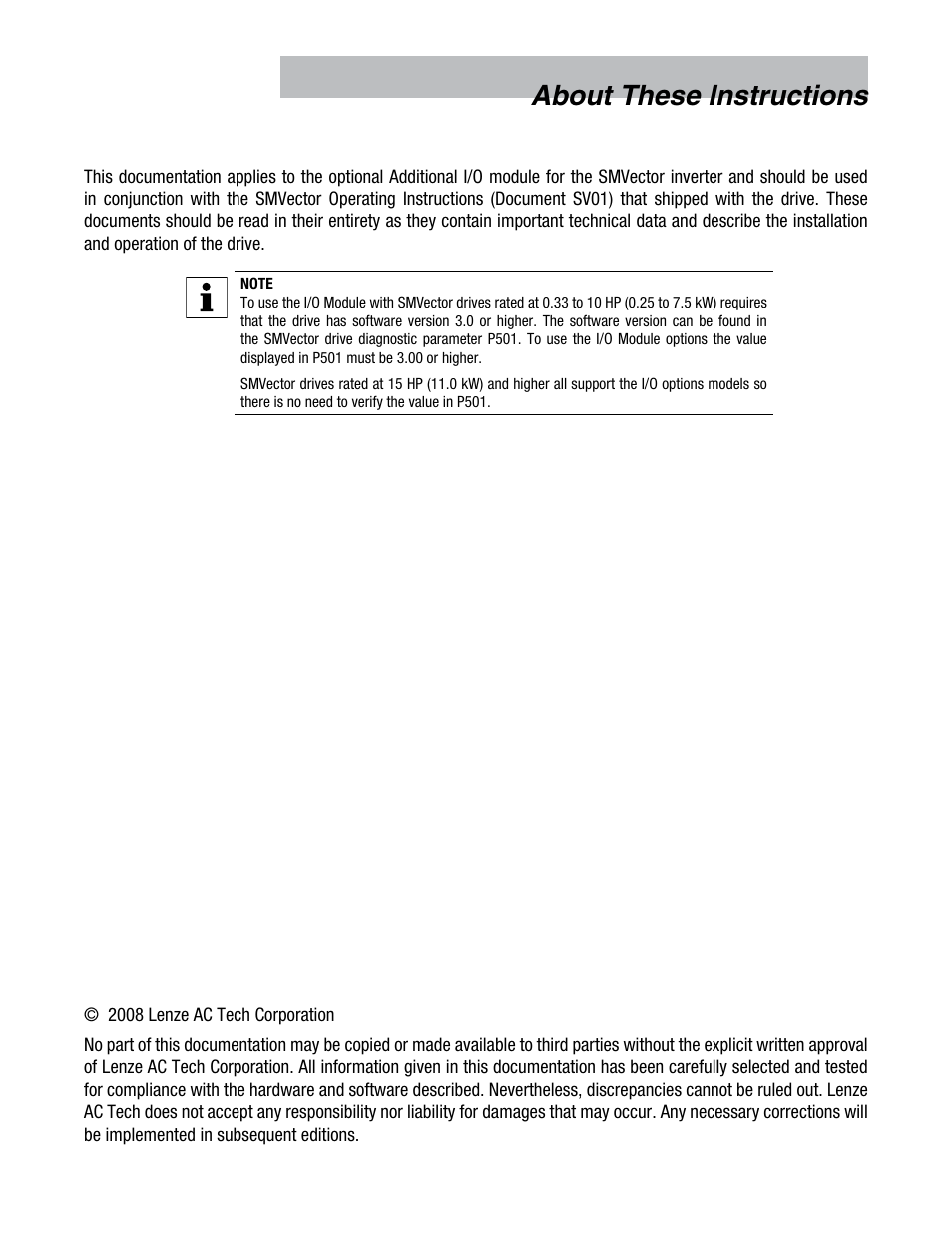 About these instructions | Lenze SV SMV additional I-O module User Manual | Page 2 / 14