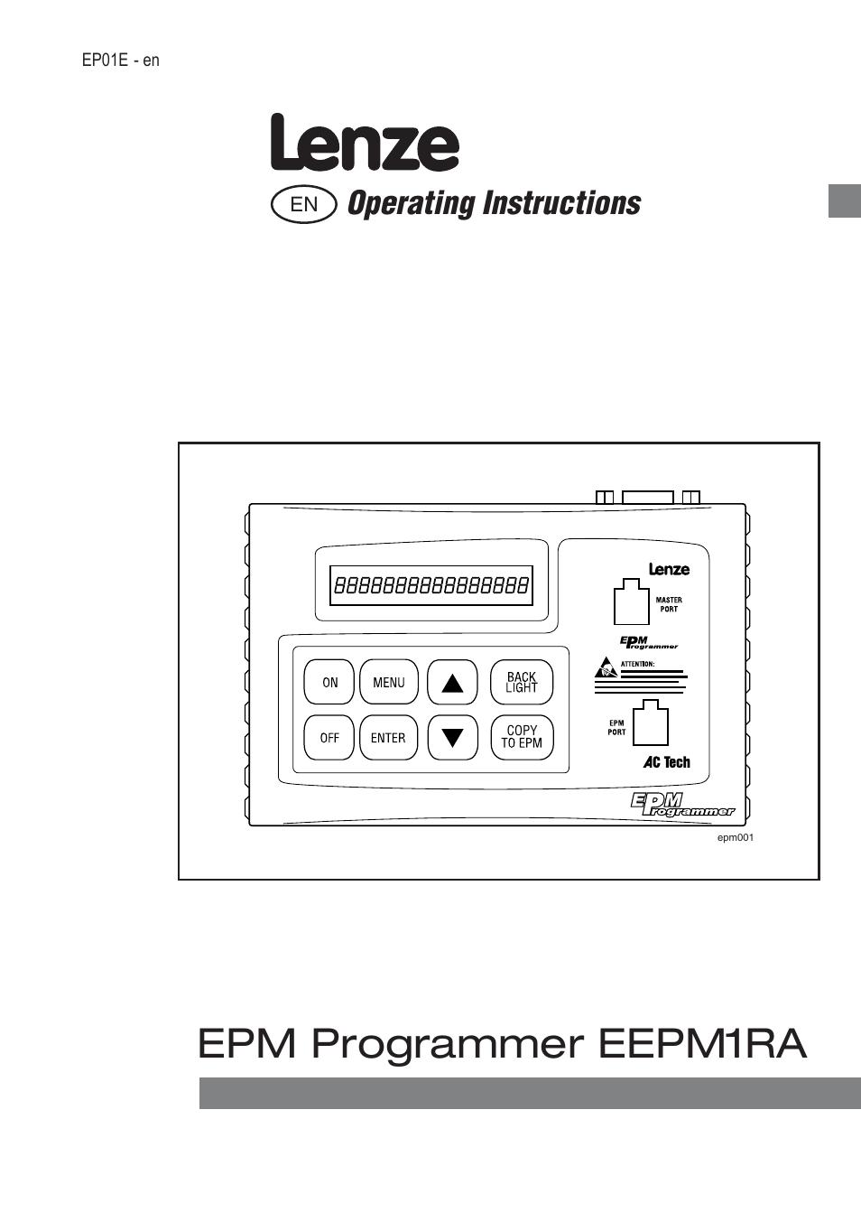 Lenze EEPM1RA EPM User Manual | 26 pages