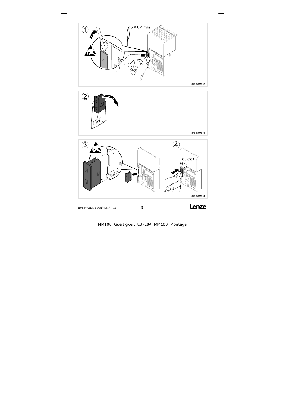 Lenze E84AYM10S User Manual | Page 3 / 4