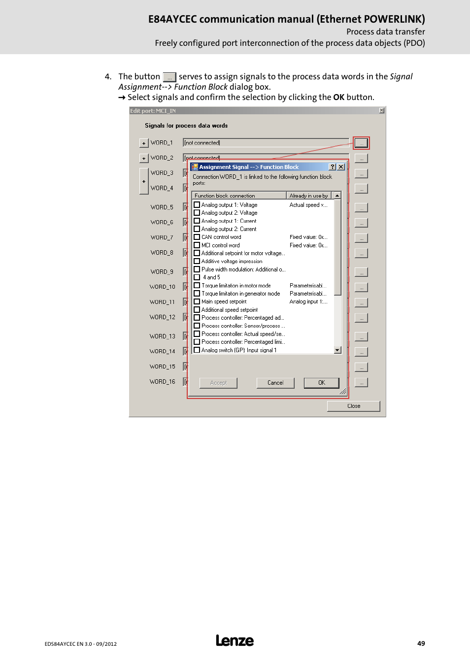 E84aycec communication manual (ethernet powerlink) | Lenze E84AYCEC User Manual | Page 49 / 89