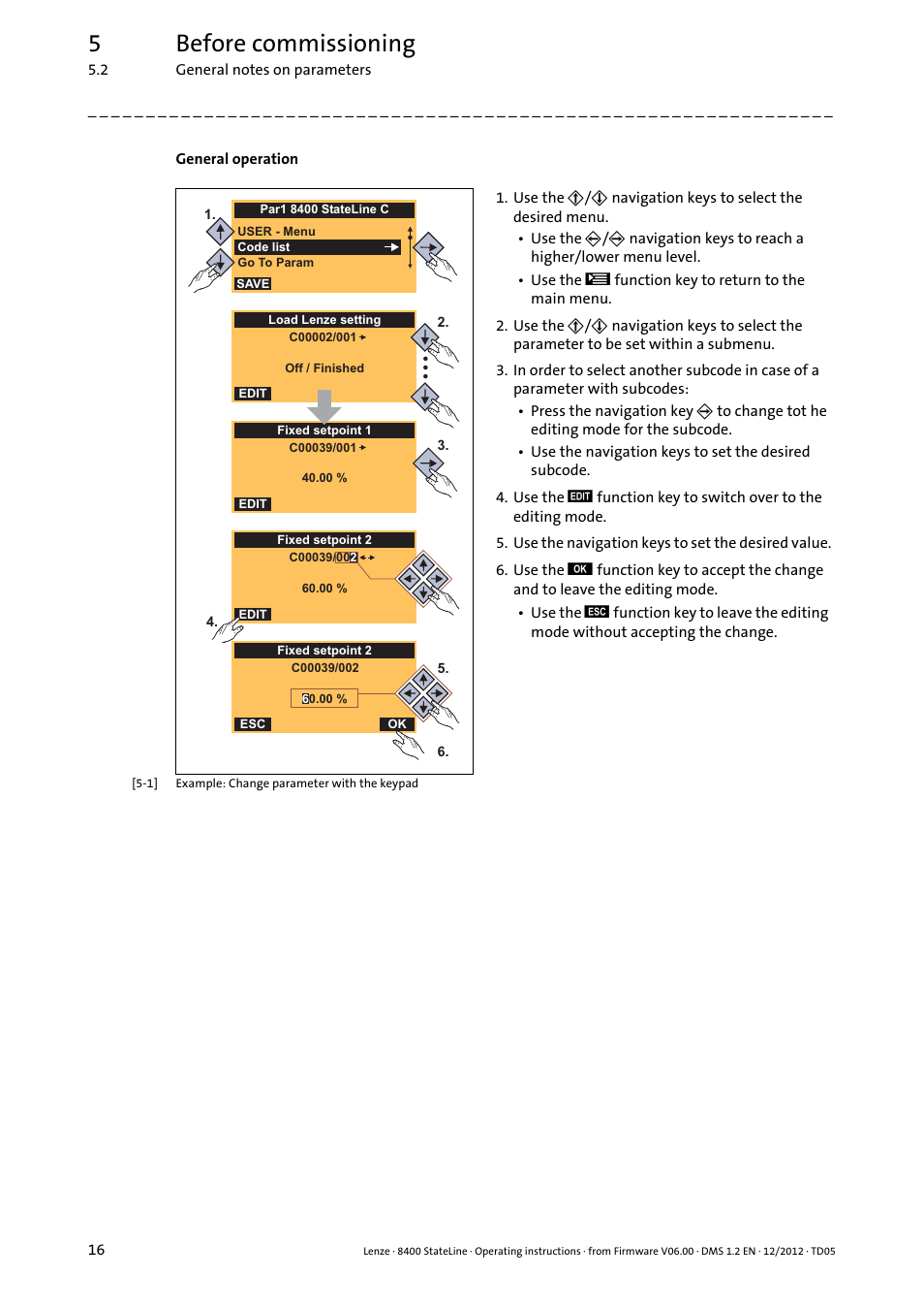 5before commissioning | Lenze E84AVSCx 8400 StateLine C User Manual | Page 16 / 76