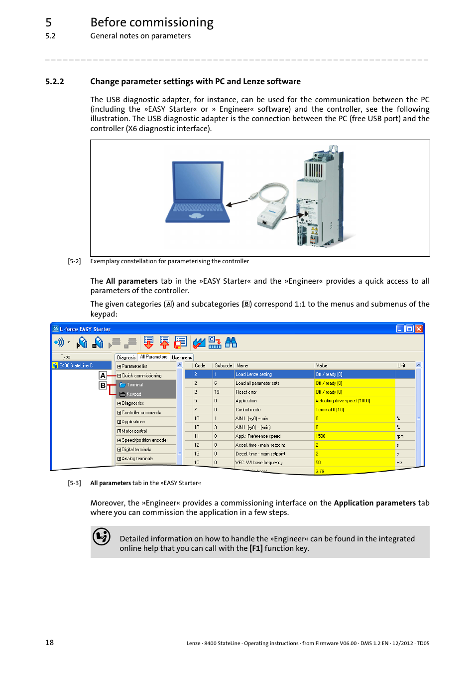5before commissioning | Lenze E84AVSCx 8400 StateLine C User Manual | Page 18 / 76