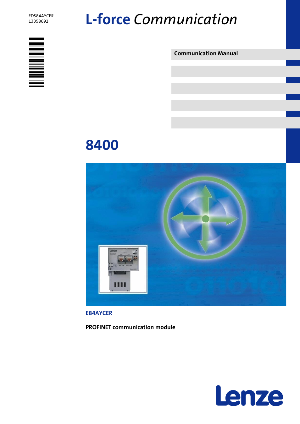Lenze E84AYCER User Manual | 94 pages