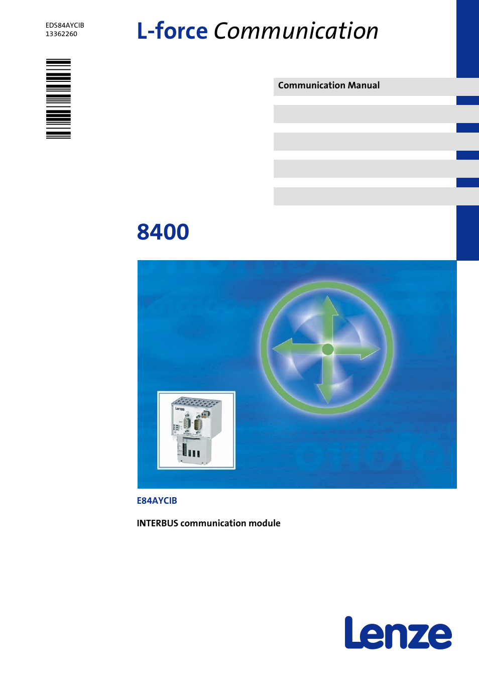 Lenze E84AYCIB User Manual | 75 pages