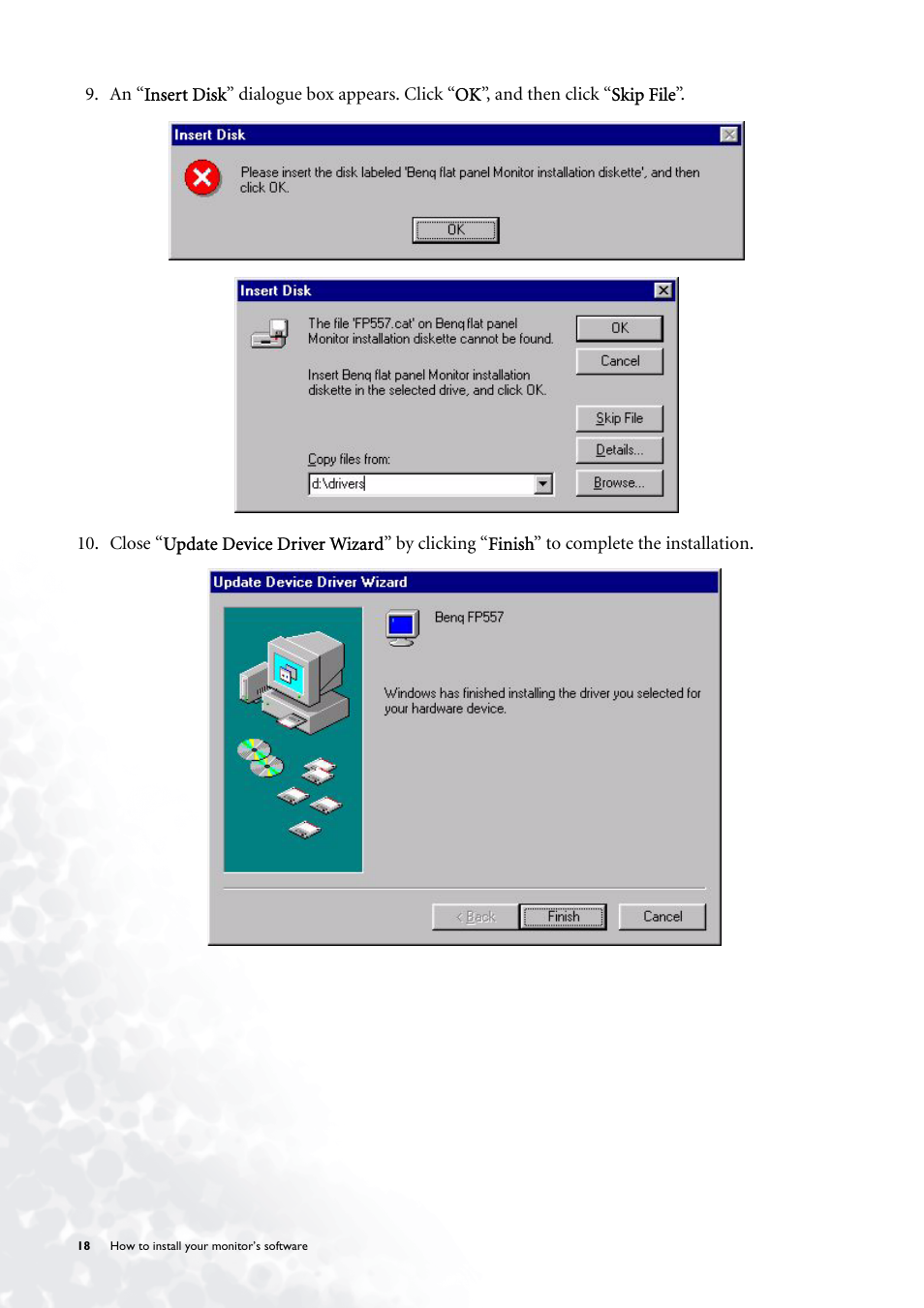 BenQ FP785 User Manual | Page 18 / 56