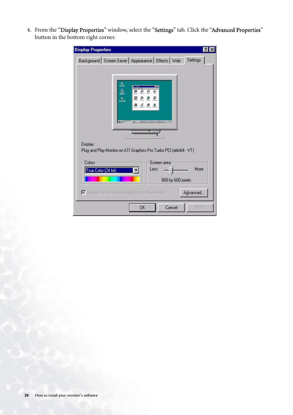 BenQ FP785 User Manual | Page 20 / 56