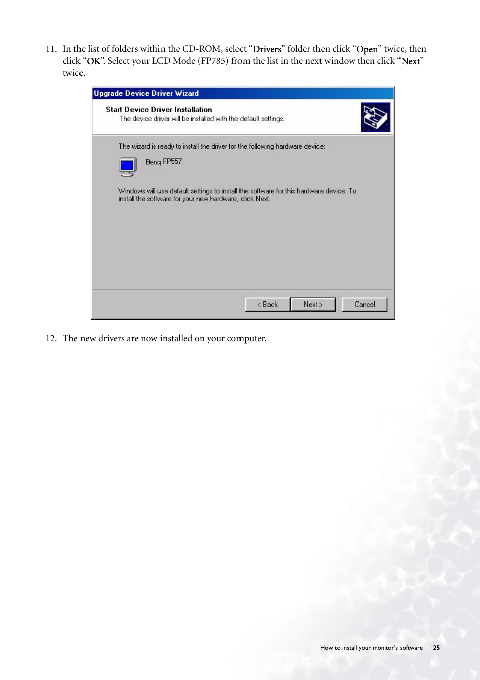 BenQ FP785 User Manual | Page 25 / 56
