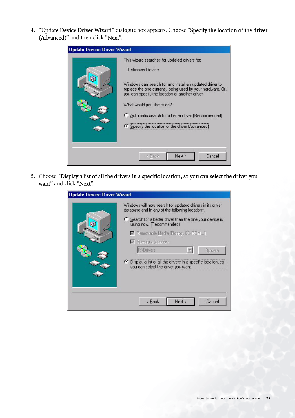 BenQ FP785 User Manual | Page 27 / 56