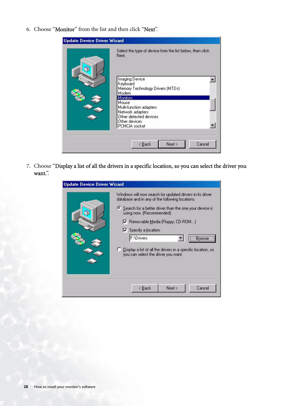 BenQ FP785 User Manual | Page 28 / 56