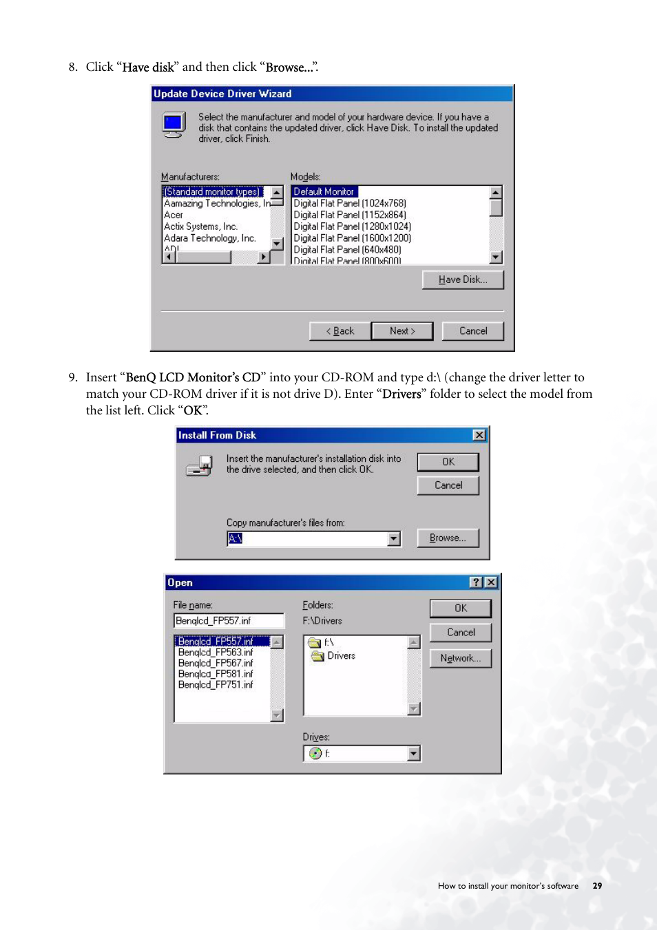 BenQ FP785 User Manual | Page 29 / 56