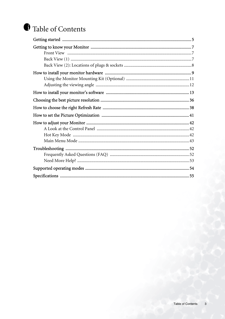 BenQ FP785 User Manual | Page 3 / 56