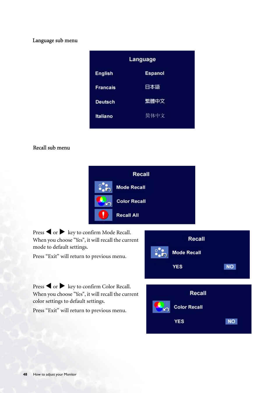 BenQ FP785 User Manual | Page 48 / 56