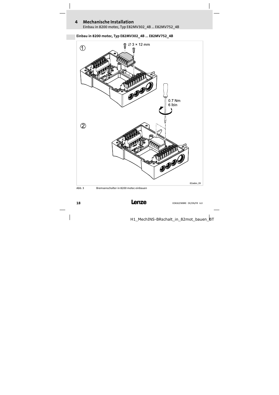 Lenze E82ZWBRE User Manual | Page 18 / 64